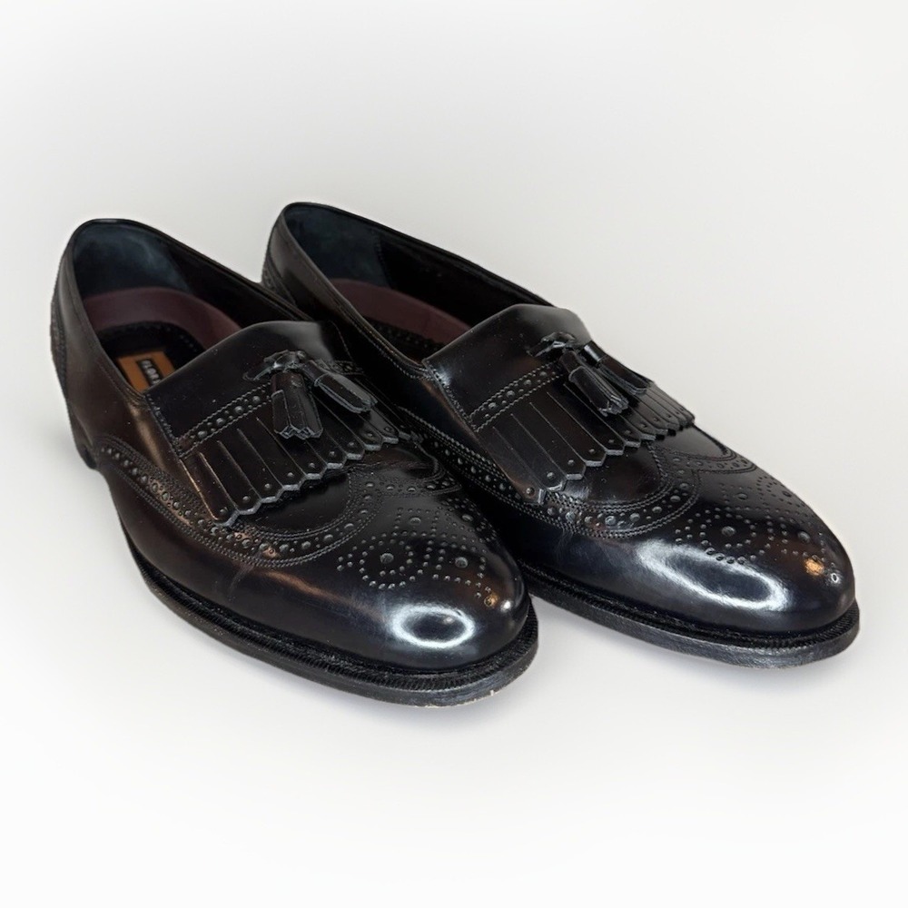 Florsheim Lexington Elegant Tassel Black Leather Loafer‎ Dress Shoe Men Size 10